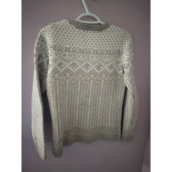 Telluride Clothing Co. Fair Isle Beaded Lambs Wool Cardigan Women's Size Small - Picture 7 of 9